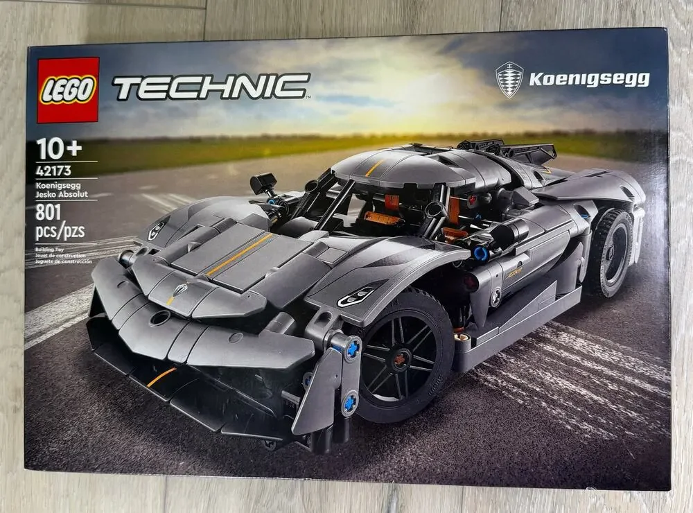 LEGO Technic Koenigsegg Jesko Absolut 42173 Grey Hypercar 801pc New Sealed